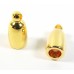 2 Gold Plated 3mm End Caps