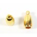2 Gold Plated 3mm End Caps