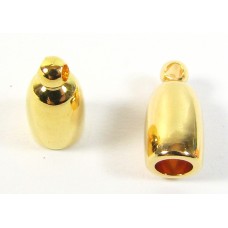 2 Gold Plated 3mm End Caps