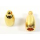 2 Gold Plated 3mm End Caps