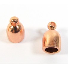 2 Copper Plated 4mm End Caps