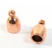 2 Copper Plated 4mm End Caps