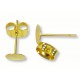 1 Pair Gold Plated Ear Post & Peg with 6mm Pad and Scroll (ear back, retainer)