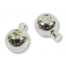 2 Silver Plated Memory Wire Ends