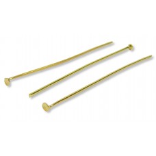 50 Gold Plated 50mm, 2 Inch Headpins