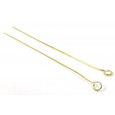 144 Gold Plated 2 inch Eyepins