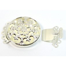 1 Silver Plated Multi Hole Box Clasp