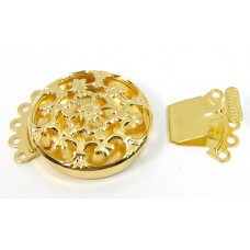 1 Gold Plated Multi Hole Box Clasp