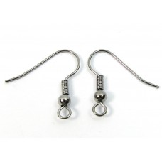 10 Pairs Black Plated Earwires