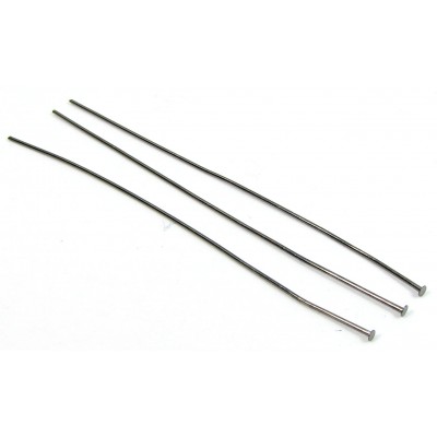 144 Black Plated 2 inch Headpins