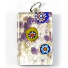 Murano Glass Medium Oblong Pendant