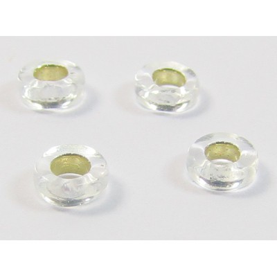100 Miyuki Silver Lined Crystal Clear 3mm Glass Spacer Beads