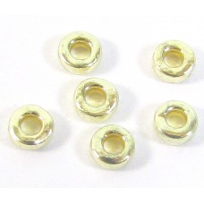 100 Miyuki Galvanised Silver 3mm Glass Spacer Beads