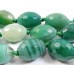 1 Strand Dyed Green Agate Faceted Oval Beads