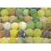 1 Strand Yellow and Green Dyed Agate 12mm Round Beads