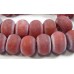 1 Strand Agate Dyed Russet/Red Rondelles Frosted Beads