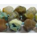 1 Strand Rough Facet Turquoise Dyed Agate Pebble Nugget Beads