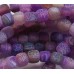 1 Strand Frosted Dyed Purple Agate 6mm Cube Beads