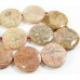 1 Strand Pink Agate Disc Beads