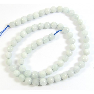 1 Strand Aquamarine 6mm Round Beads