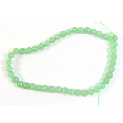 1 Short Strand Green Aventurine 4mm Round Beads