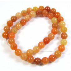 1 Strand Red Aventurine Round 8mm Beads