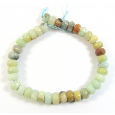 1 Strand Amazonite 8mm Facetted Rondelle Beads