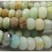 1 Strand Amazonite 8mm Facetted Rondelle Beads