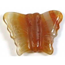 1 Carnelian Carved Butterfly Pendant