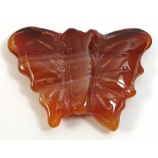 1 Carnelian Carved Butterfly Pendant