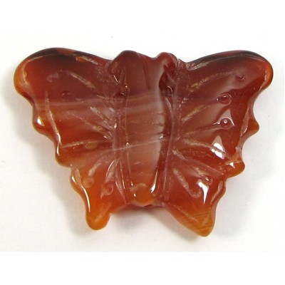 1 Carnelian Carved Butterfly Pendant
