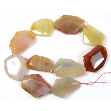 1 Strand Carnelian Slab Beads