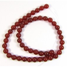 1 Strand Carnelian 8mm  Round Beads