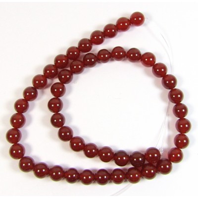 1 Strand Carnelian 8mm  Round Beads