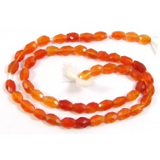 1 Strand Carnelian Faceted Oval Beads