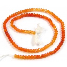 1 Strand Micro-Facet Carnelian Rondelles