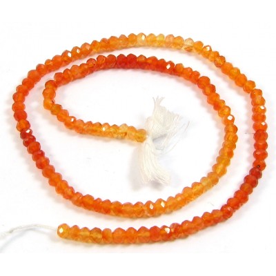 1 Strand Micro-Facet Carnelian Rondelles