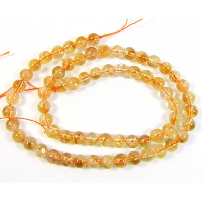 1 Strand Citrine 6mm Round Beads