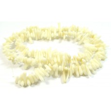 1 Strand White Coral Chip Beads