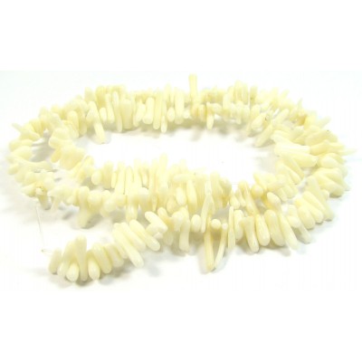 1 Strand White Coral Chip Beads