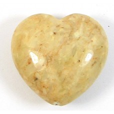1 Dyed Peach Jasper 20mm Heart Bead