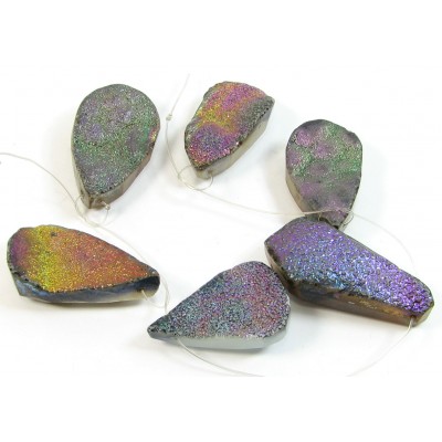 1 Short Strand Drusy Quartz Beads