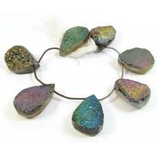 1 Short Strand Drusy Quartz Beads