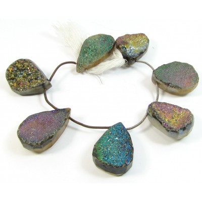 1 Short Strand Drusy Quartz Beads