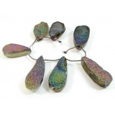 1 Short Strand Drusy Quartz Beads
