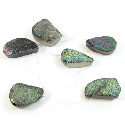 1 Short Strand Drusy Quartz Beads