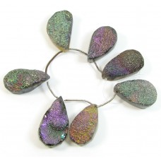 1 Short Strand Drusy Quartz Beads