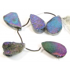 1 Short Strand Drusy Quartz Beads