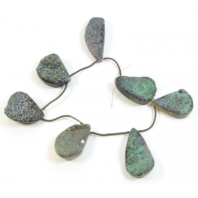 1 Short Strand Drusy Quartz Beads