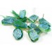 1 Short Strand Green Colour Druzy Quartz Beads